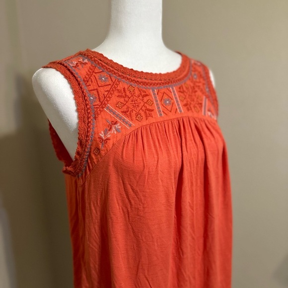 Knox Rose Tops - Knox Rose Embroidered Orange Blouse Size Small